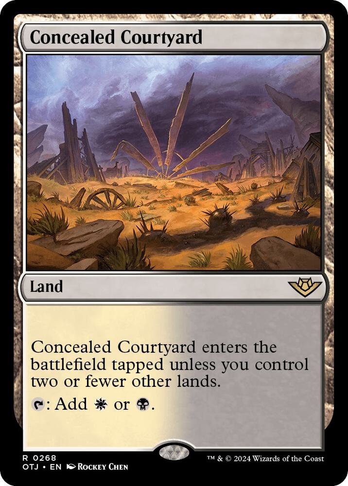 Concealed Courtyard 268 Outlaws of Thunder Junction MTG R NM
