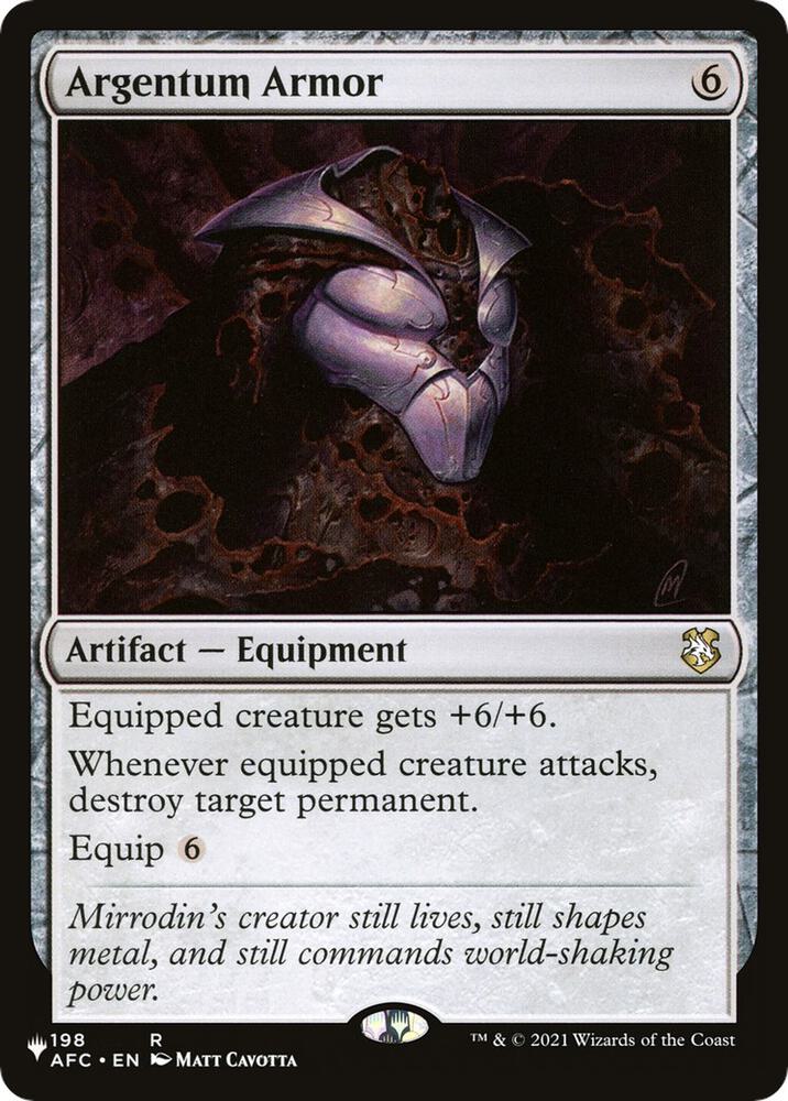 Argentum Armor 198/062 The List Reprints MTG R NM