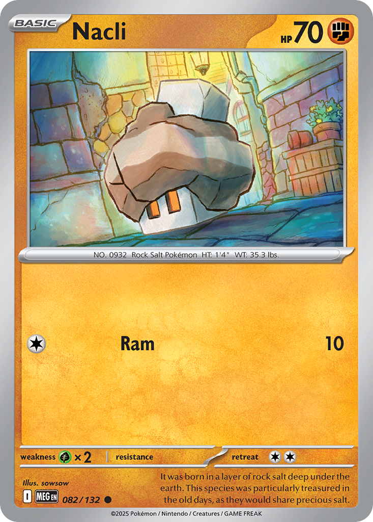 Nacli 082/132 Mega Evolution Pokemon C NM
