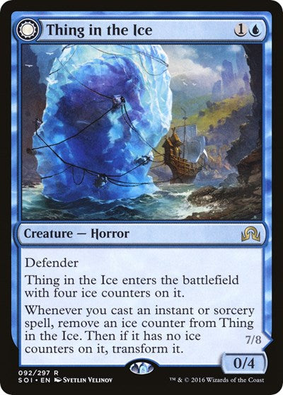 Thing in the Ice - Shadows over Innistrad (#92, Rare) - Lightly Played