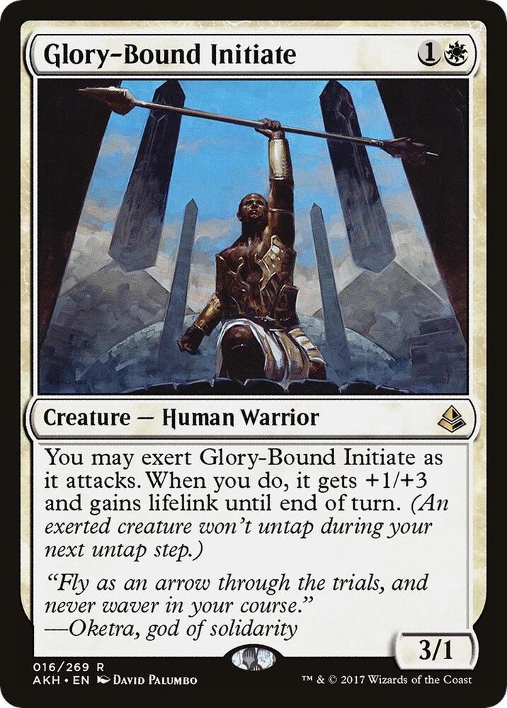 Glory-Bound Initiate 16 Amonkhet MTG R NM