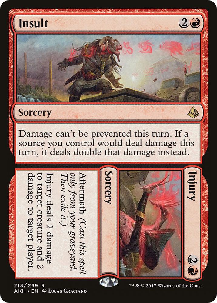 Insult // Injury 213 Amonkhet MTG R NM