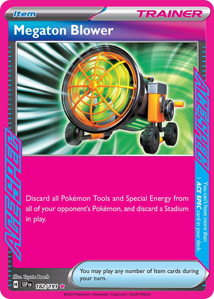 Megaton Blower 182/191 Surging Sparks Pokemon ACE SPEC Rare Holo NM