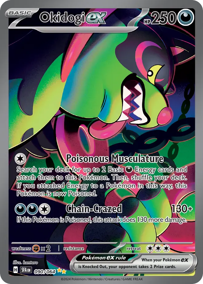 Okidogi ex 090/064 Shrouded Fable Pokemon Special Illustration Rare Holo NM