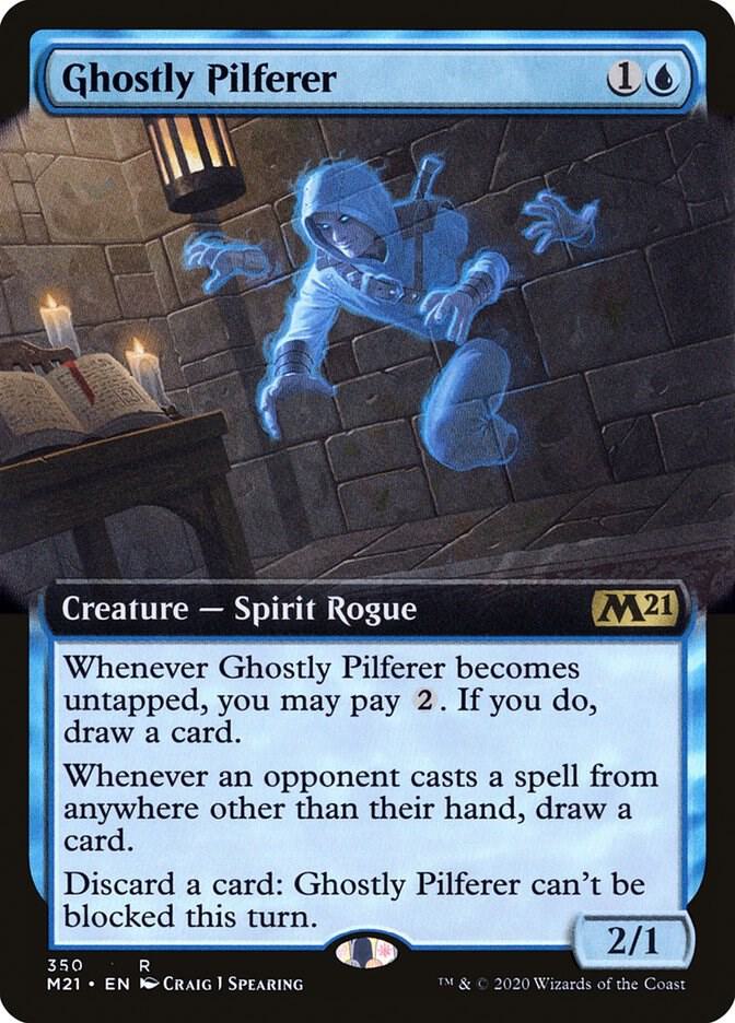 Ghostly Pilferer (Extended Art) 350 Core Set 2021 MTG R Foil NM