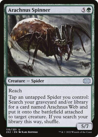 Arachnus Spinner - Double Masters 2022 (#135, Uncommon) - Near Mint