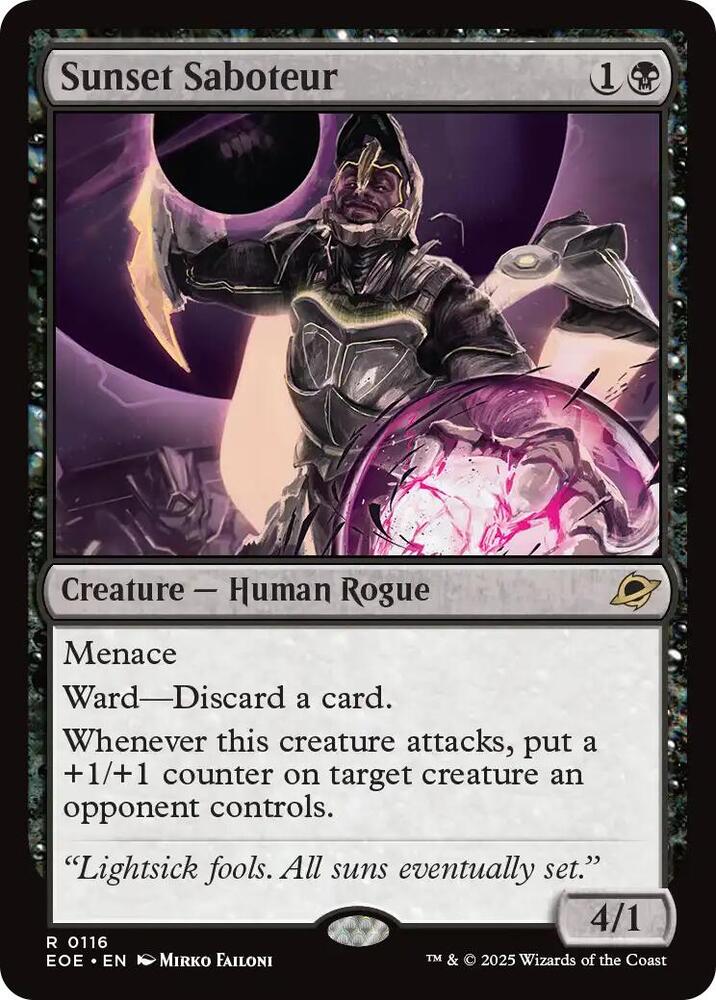 Sunset Saboteur 116 Edge of Eternities MTG R NM