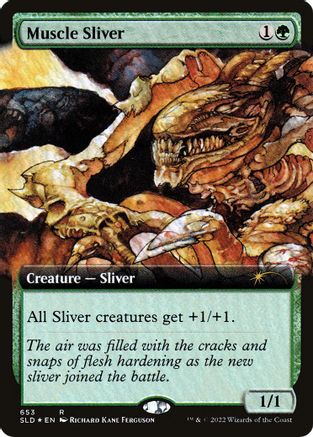 Muscle Sliver (Extended Art) 653 Holo Secret Lair Drop Series MTG R Foil NM