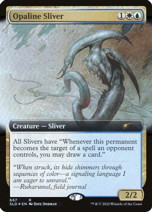 Opaline Sliver (Extended Art) 667 Holo Secret Lair Drop Series MTG R Foil NM