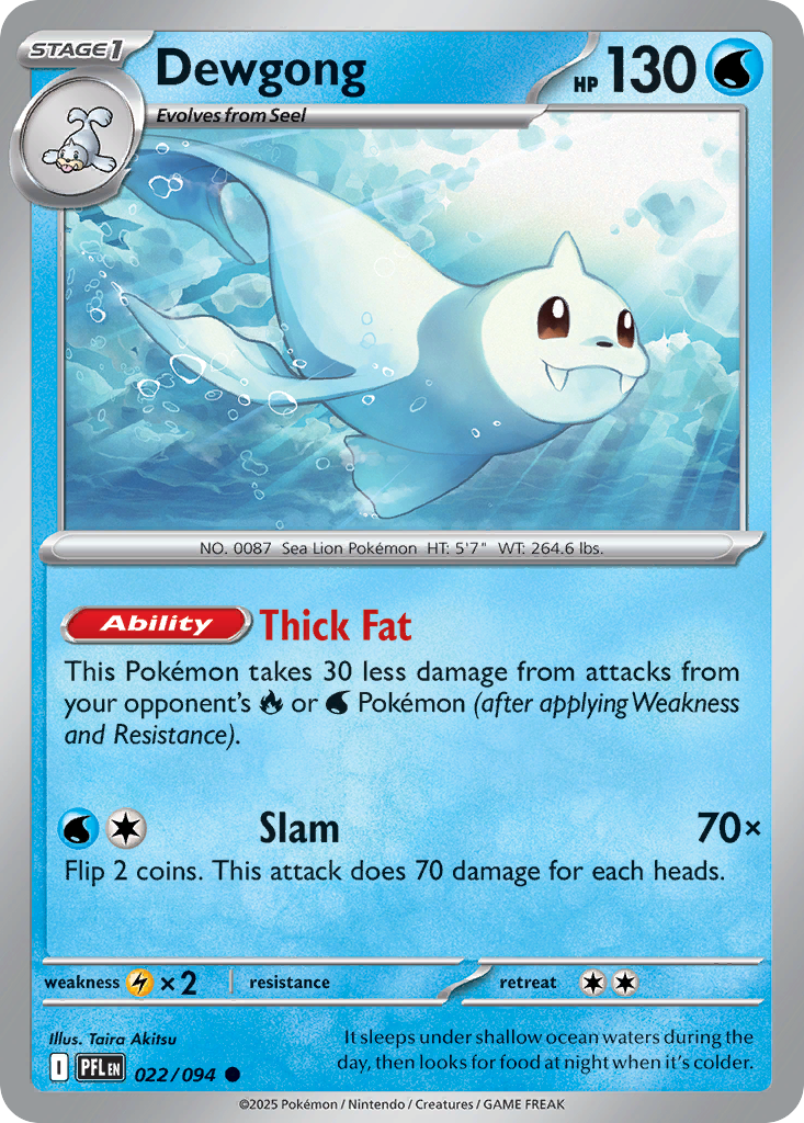 Dewgong 022/094 Phantasmal Flames Pokemon C NM