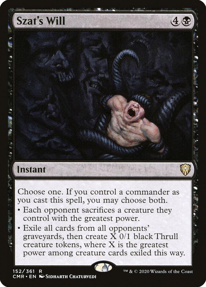 Szat's Will 152 Commander Legends MTG R NM