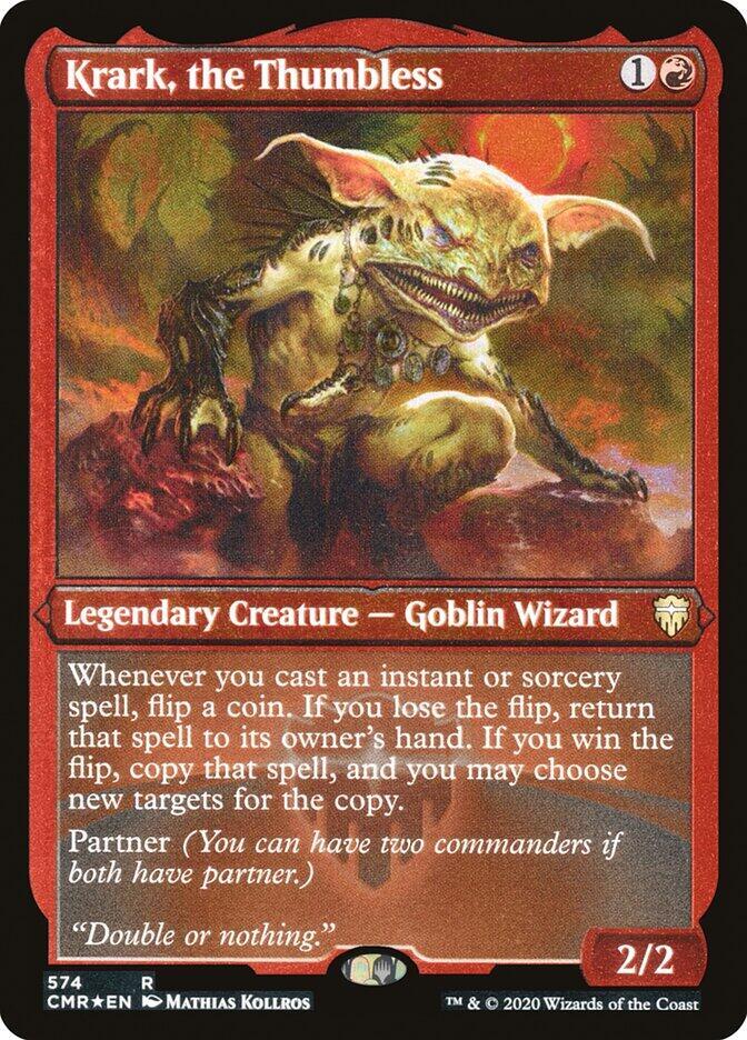 Krark, the Thumbless (Foil Etched) 574 Commander Legends MTG R Foil NM