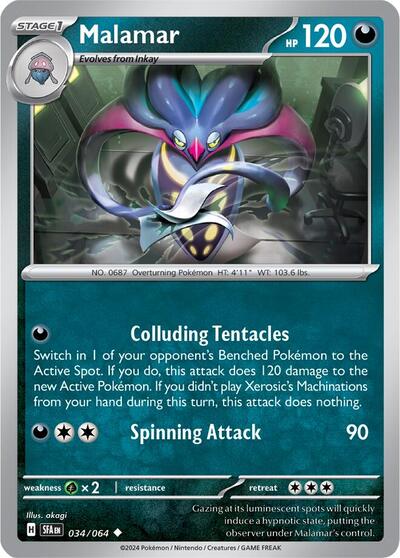 Malamar - SV: Shrouded Fable (#034/064, Uncommon) - Near Mint