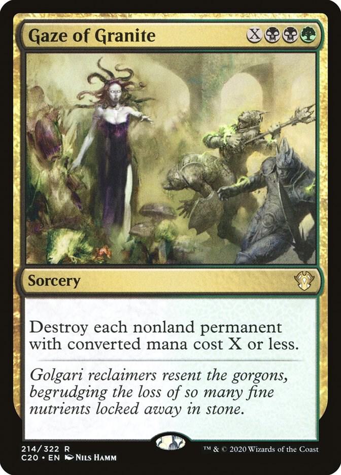 Gaze of Granite 214 Commander 2020 MTG R NM