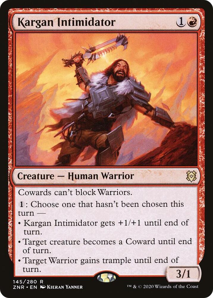 Kargan Intimidator 145 Zendikar Rising MTG R NM