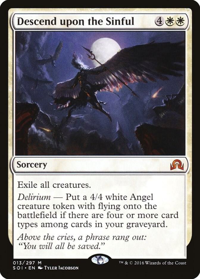 Descend upon the Sinful 13 Shadows over Innistrad MTG Mythic Foil NM