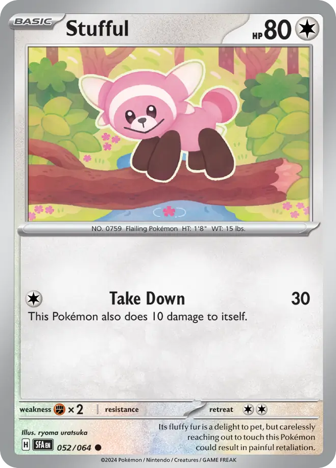 Stufful 052/064 Shrouded Fable Pokemon C NM