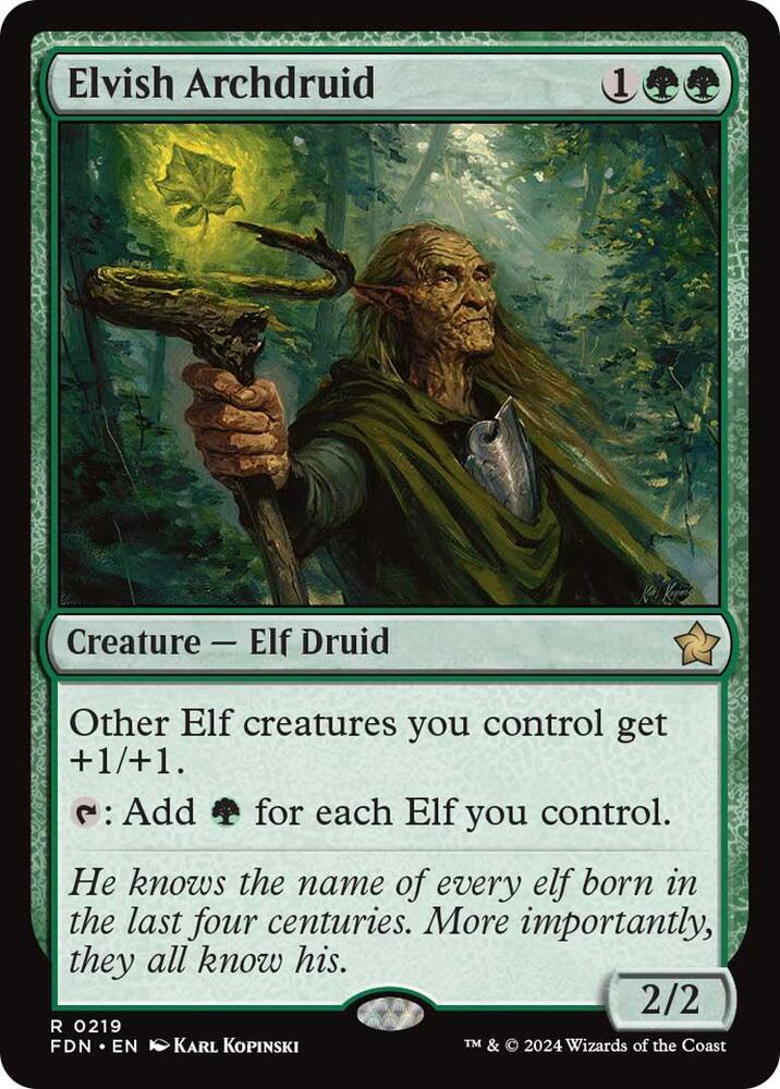 Elvish Archdruid 219 Foundations MTG R NM
