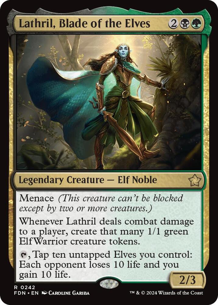 Lathril, Blade of the Elves 242 Foundations MTG R NM