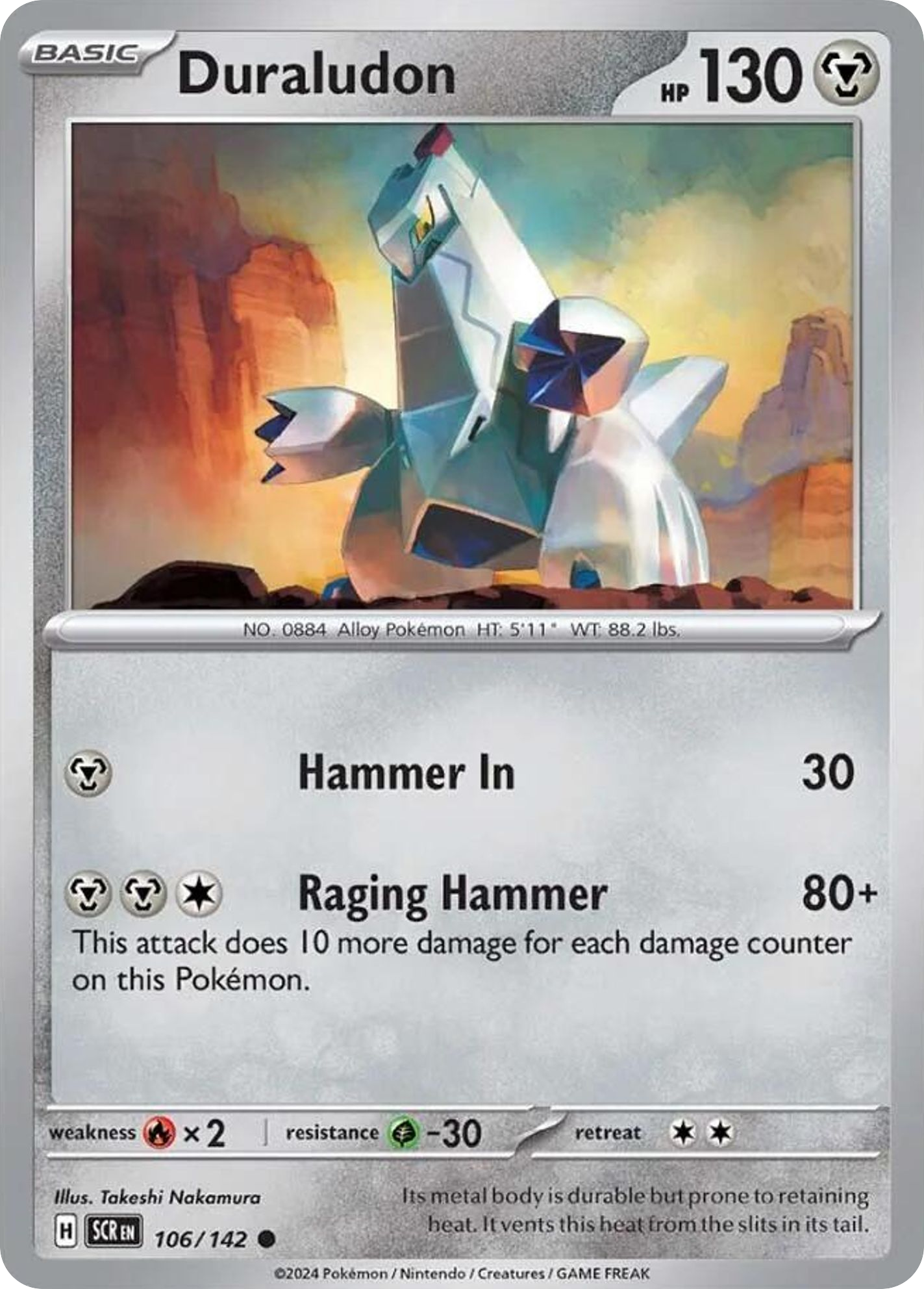 Duraludon 106/142 Stellar Crown Pokemon C NM