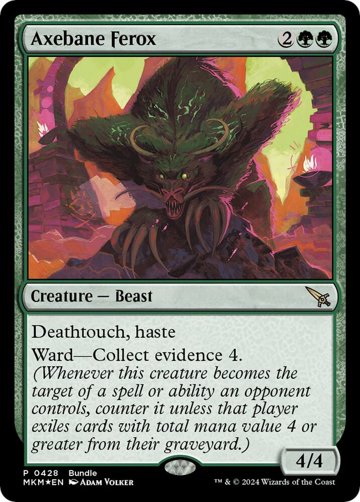 Axebane Ferox (MKM Bundle) 428 Unique and Miscellaneous Promos MTG P Foil NM