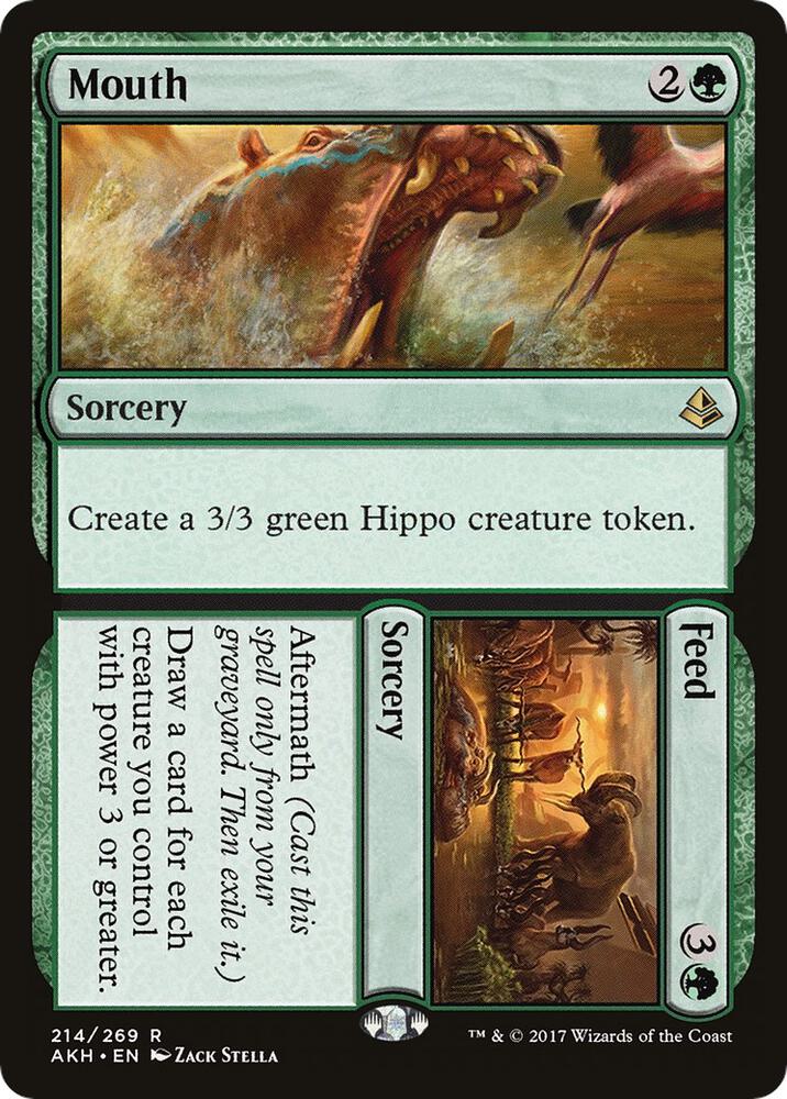 Mouth // Feed 214 Amonkhet MTG R NM