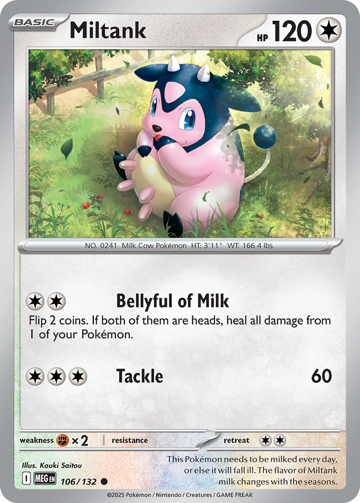 Miltank 106/132 Mega Evolution Pokemon C NM
