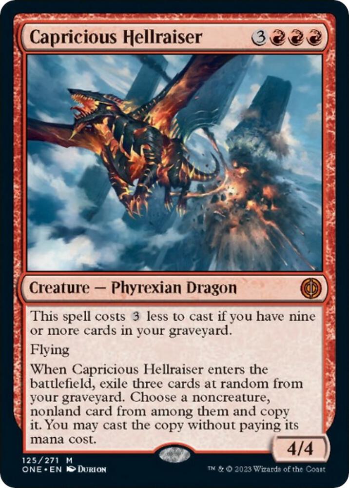 Capricious Hellraiser 125 Phyrexia: All Will Be One MTG Mythic NM