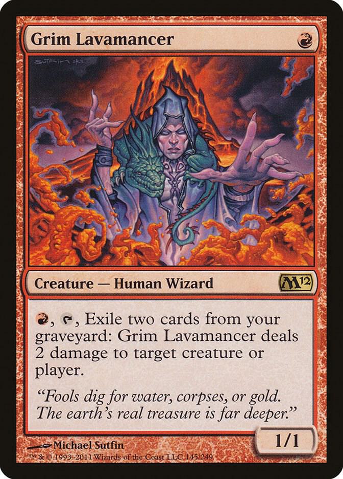 Grim Lavamancer 145 Magic 2012 (M12) MTG R LP