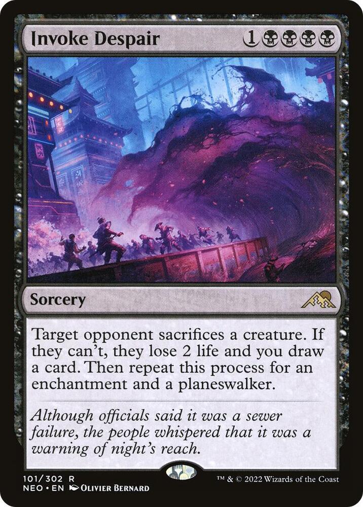 Invoke Despair 101 Kamigawa: Neon Dynasty MTG R NM