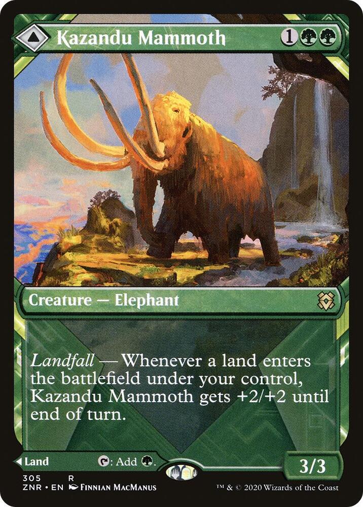 Kazandu Mammoth (Showcase) 305 Zendikar Rising MTG R NM