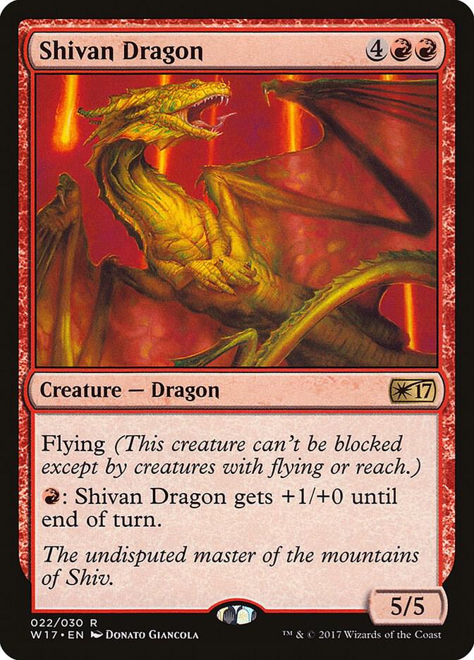 Shivan Dragon 22 Welcome Deck 2017 MTG R NM