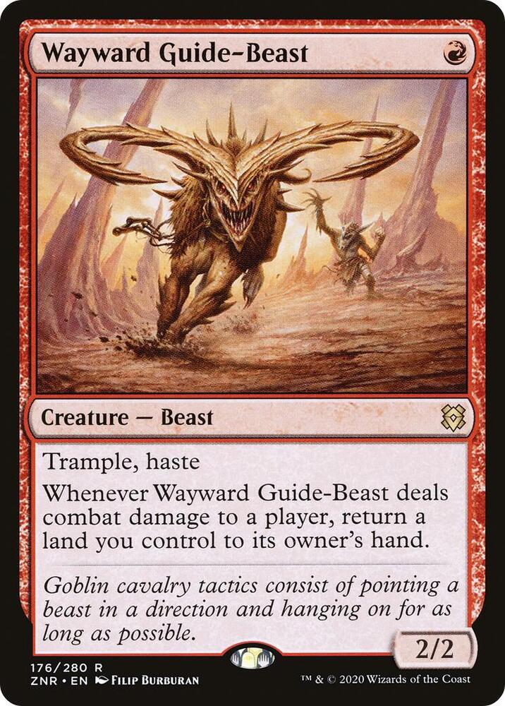 Wayward Guide-Beast 176 Zendikar Rising MTG R NM