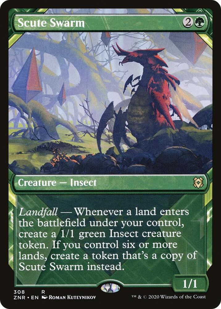 Scute Swarm (Showcase) 308 Zendikar Rising MTG R NM