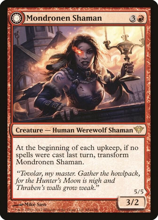Mondronen Shaman 98 Dark Ascension MTG R LP