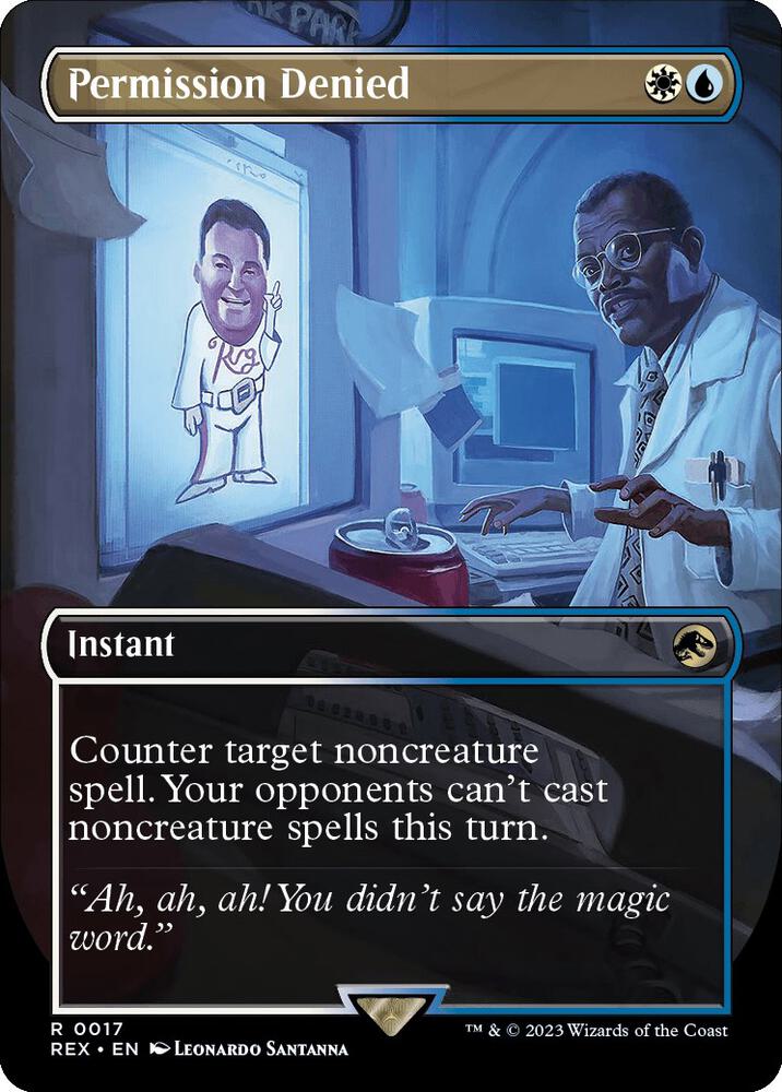 Permission Denied (Borderless) 17 Jurassic World Collection MTG NM