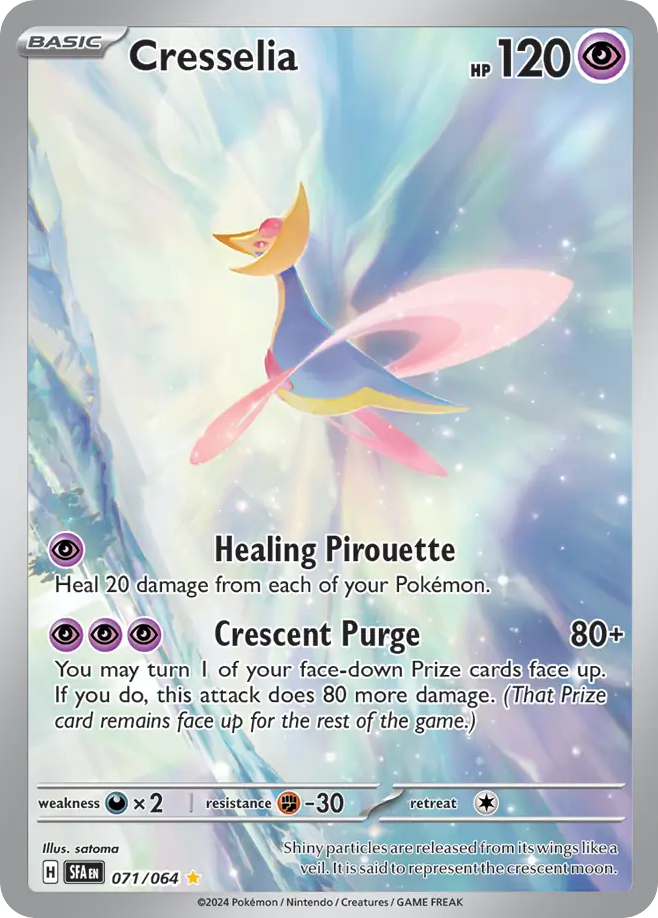 Cresselia 071/064 Shrouded Fable Pokemon Illustration Rare Holo NM