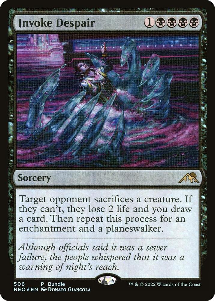 Invoke Despair (NEO Bundle) 506 Unique and Miscellaneous Promos MTG P Foil NM