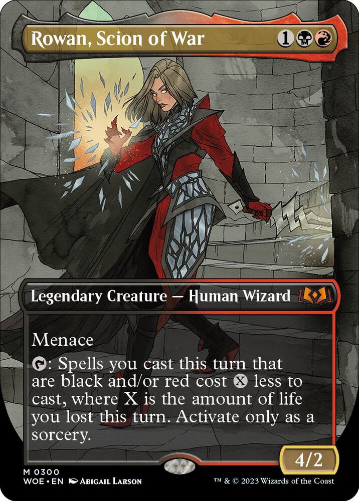Rowan, Scion of War (Borderless) 300 Wilds of Eldraine MTG Mythic NM