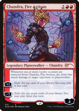 Chandra, Fire Artisan (Stained Glass) 512 Holo Secret Lair Drop MTG Foil NM