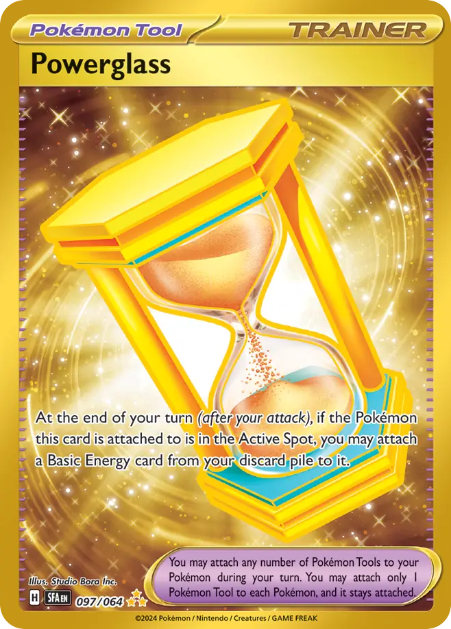 Powerglass 097/064 Shrouded Fable Pokemon Hyper Rare Holo NM