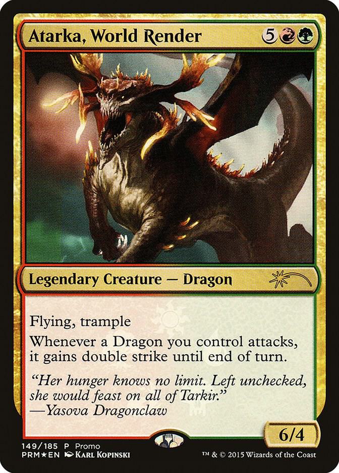 Atarka, World Render 149 Unique and Miscellaneous Promos MTG P Foil NM