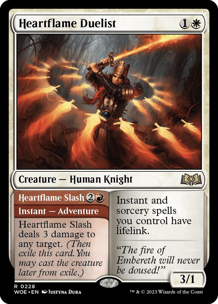 Heartflame Duelist 228 Wilds of Eldraine MTG R NM