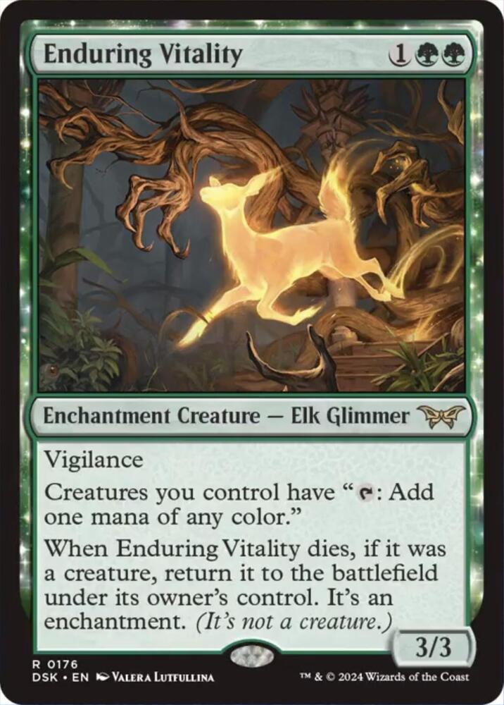 Enduring Vitality 176 Duskmourn: House of Horror MTG R Foil NM