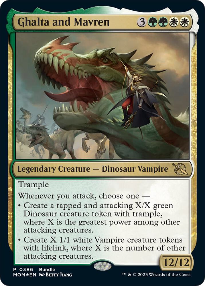 Ghalta and Mavren (MOM Bundle) 386 Unique and Miscellaneous Promos MTG P Foil NM