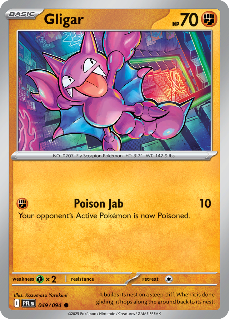 Gligar 049/094 Phantasmal Flames Pokemon C NM