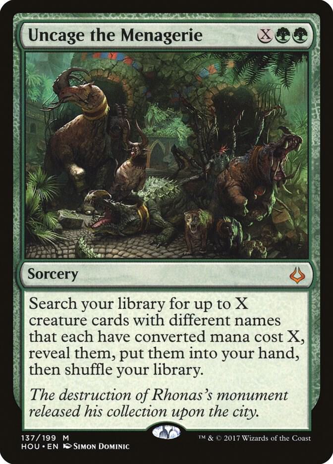Uncage the Menagerie 137 Hour of Devastation MTG Mythic NM