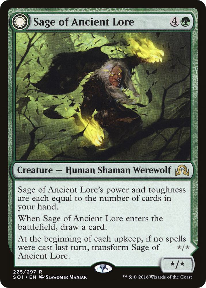 Sage of Ancient Lore 225 Shadows over Innistrad MTG R NM