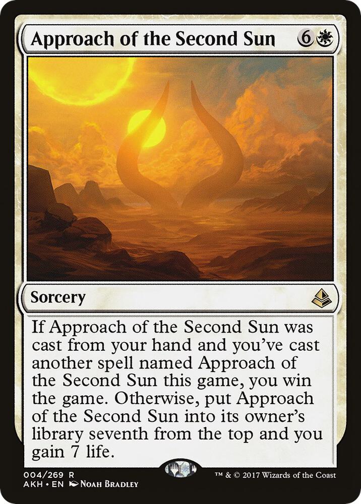 Approach of the Second Sun 4 Amonkhet MTG R NM