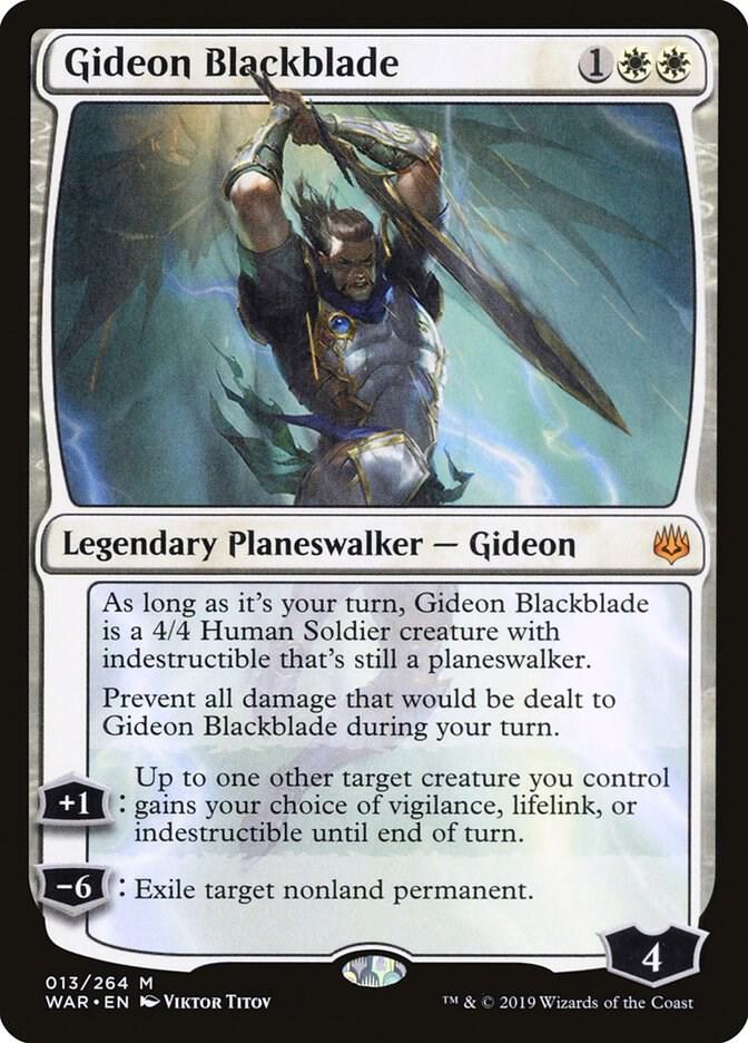 Gideon Blackblade 13 War of the Spark MTG Mythic NM